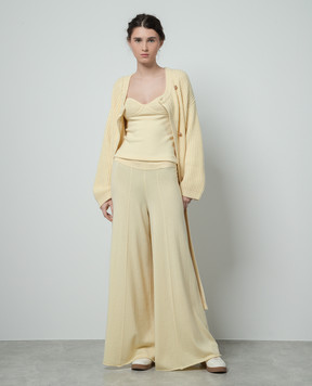 LISA YANG Ilaria yellow cashmere pants 2024106