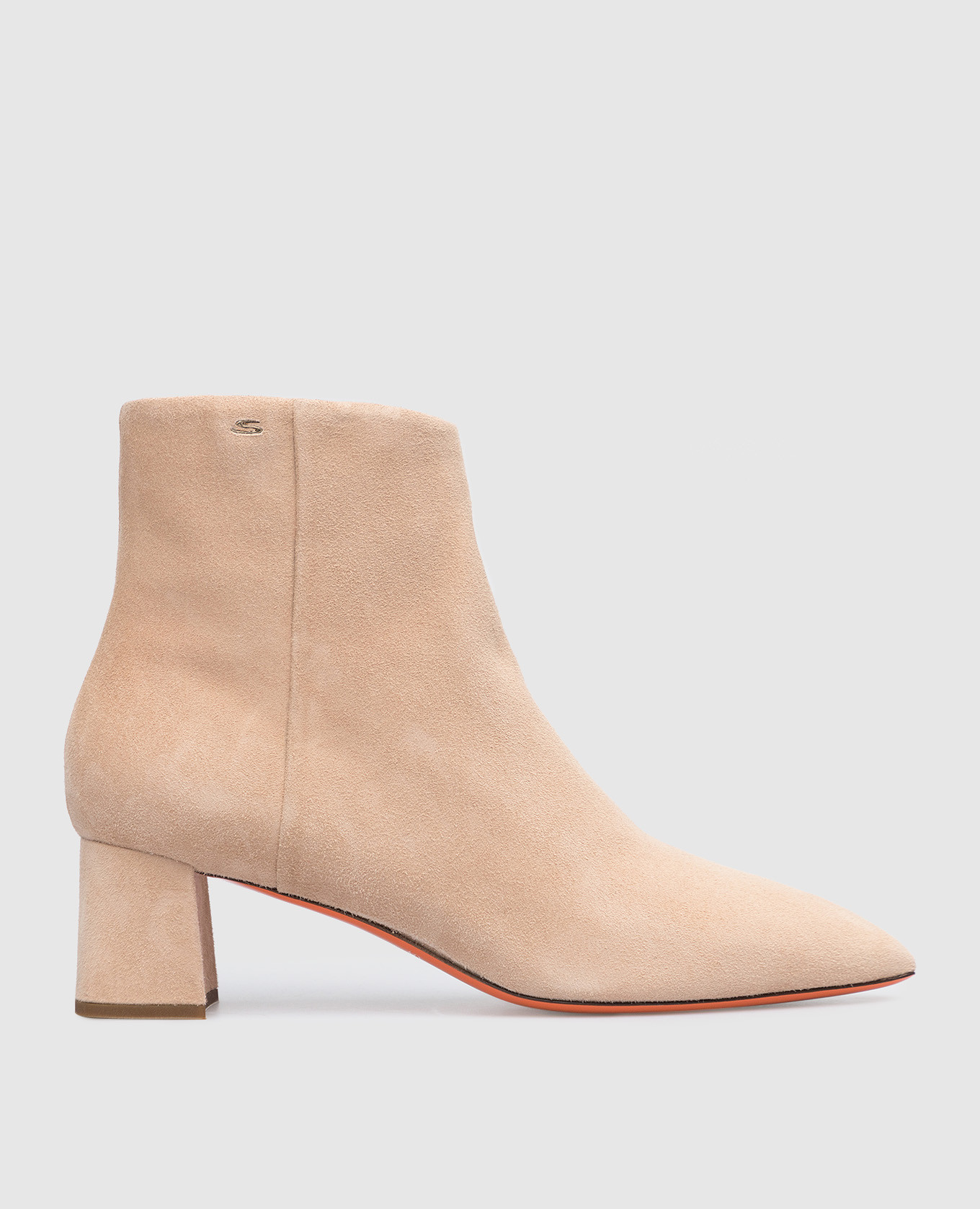 

Beige suede ankle boots Santoni, Бежевый