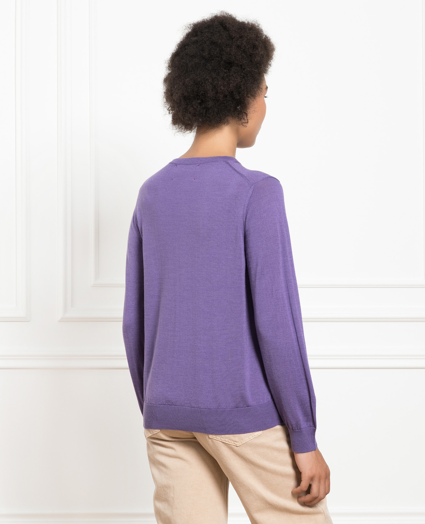 Purple wool, silk and cashmere jumper Babe Pay Pls 4