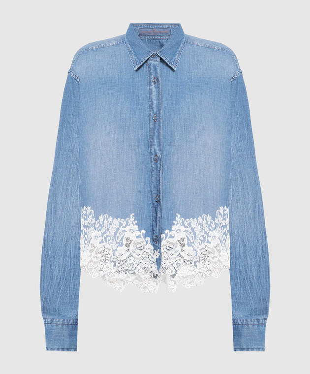 Tシャツ・カットソー ERMANNO SCERVINO Ermanno Scervino Cotton Shirt Ermanno Scervino lace-detailing Cotton Shirt | White