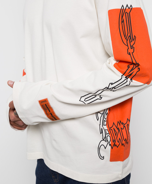 Heron Preston - Longsleeve milky with gothic print