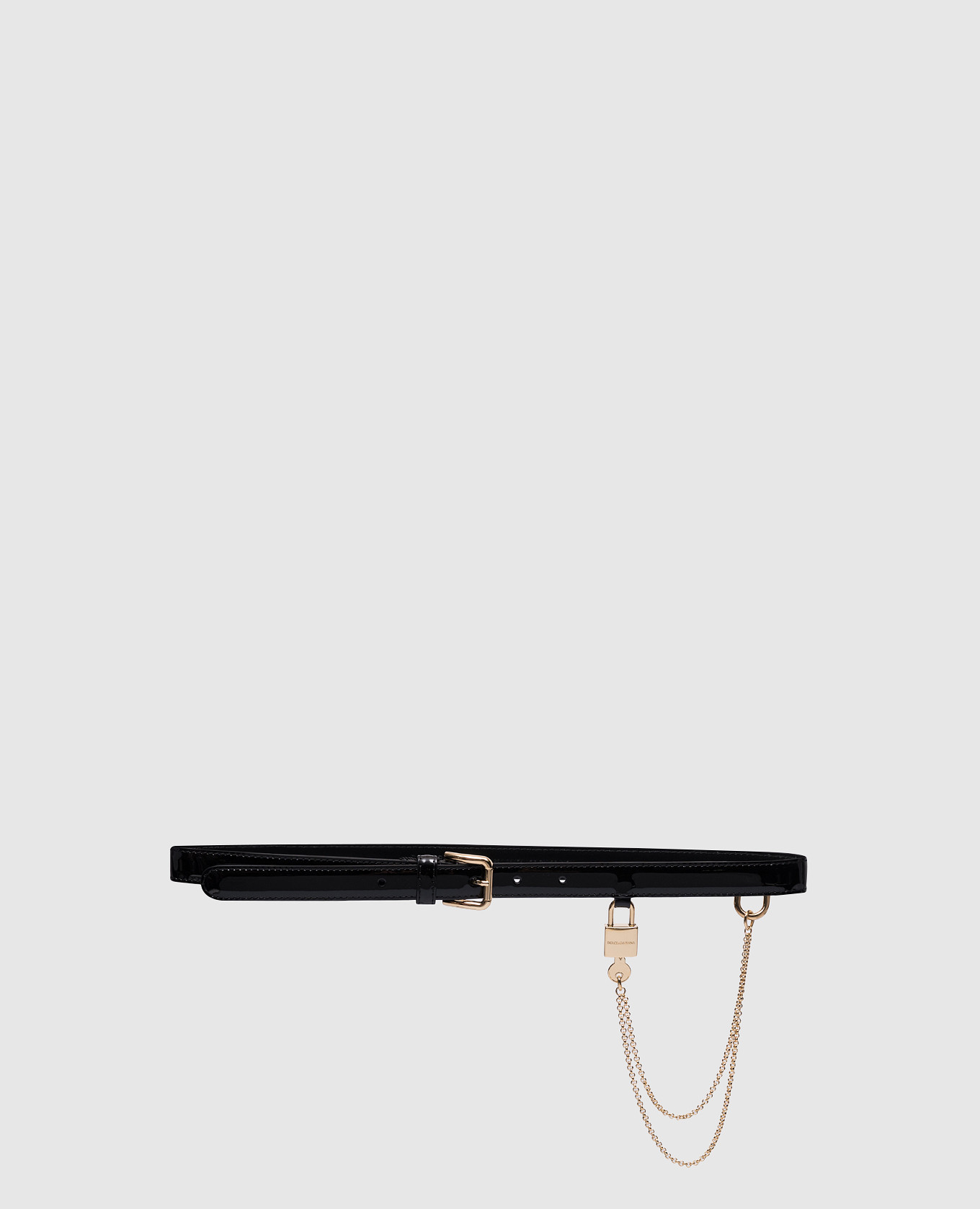 

Black patent leather belt with pendant Dolce&Gabbana