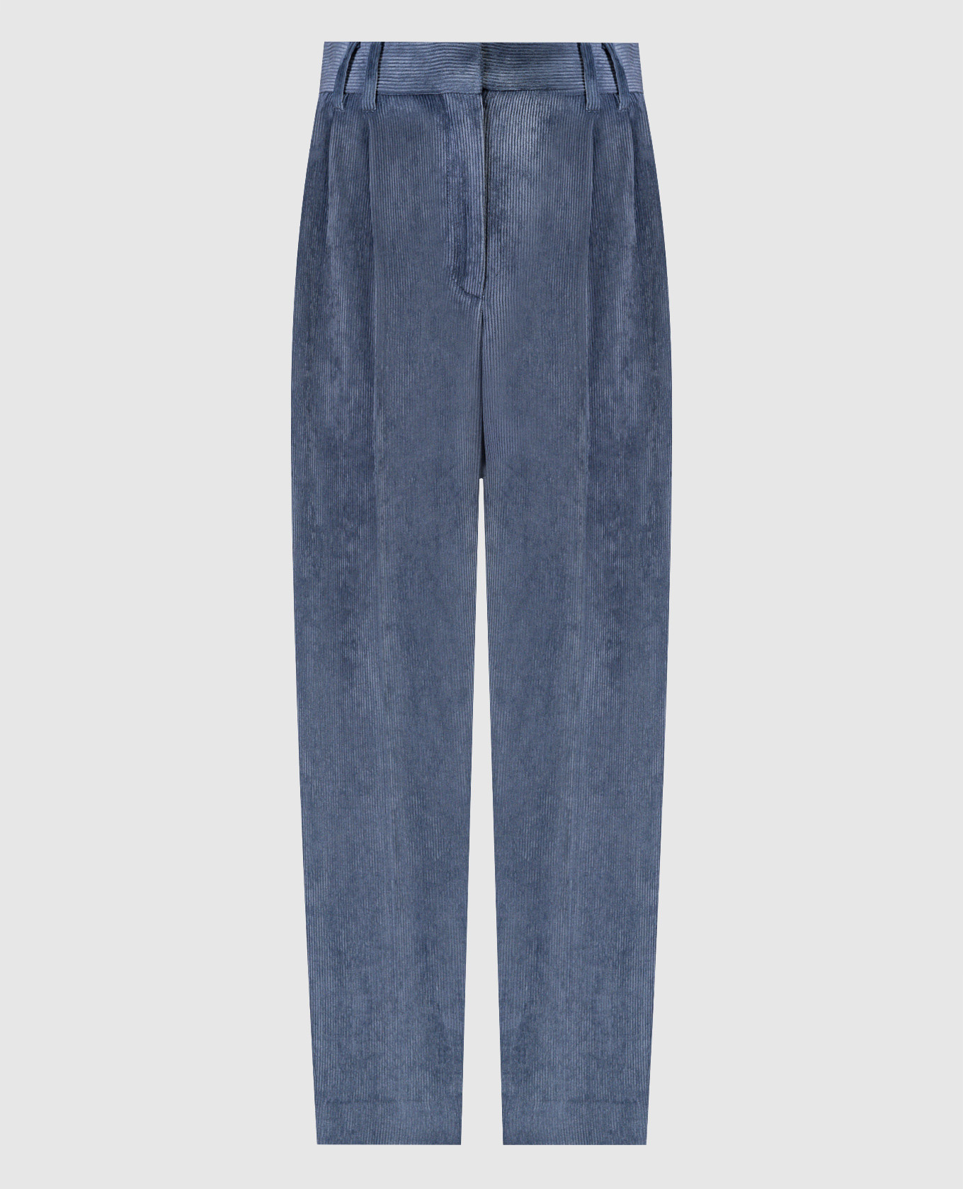 

Blue corduroy pants with monil chain Brunello Cucinelli, Голубой