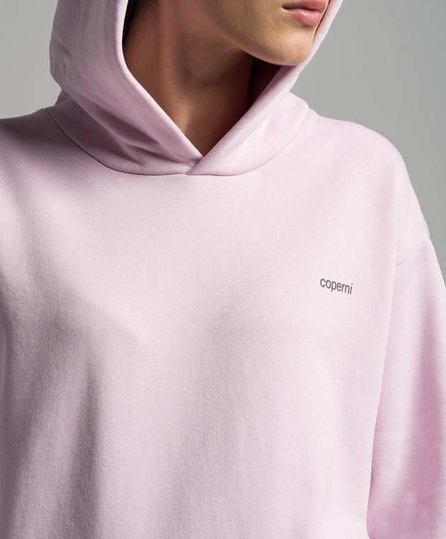 Coperni - Pink hoodie with logo print COPJS15BIS523 - shop with