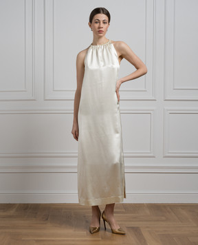 Lou Lou Studio Yellow dress MORENE with silk MORENE