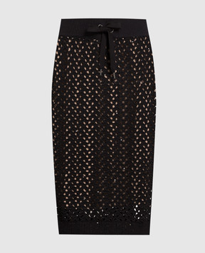 Brunello Cucinelli Black skirt with sequins M70572289