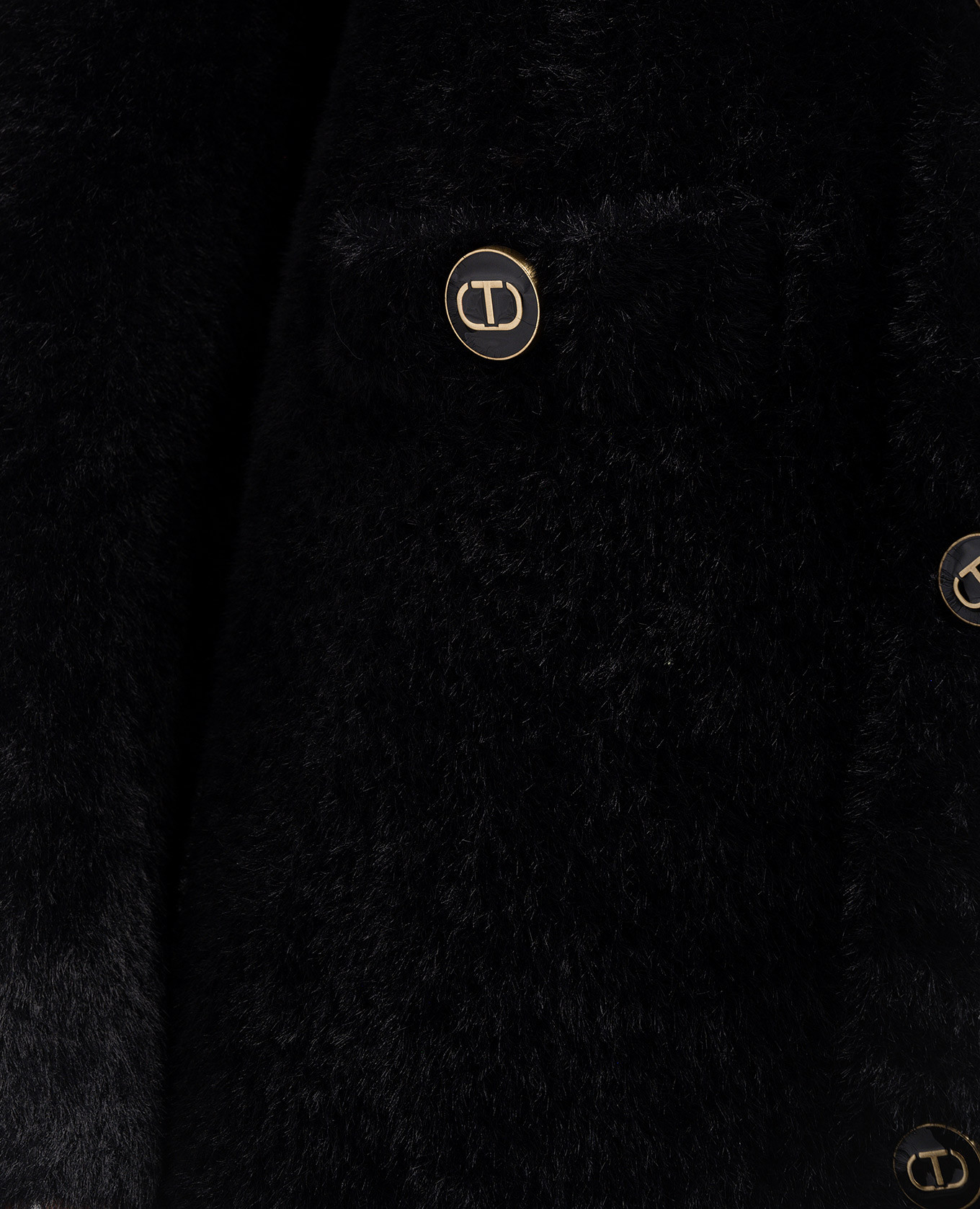 

Black shirt dress with logo Twinset