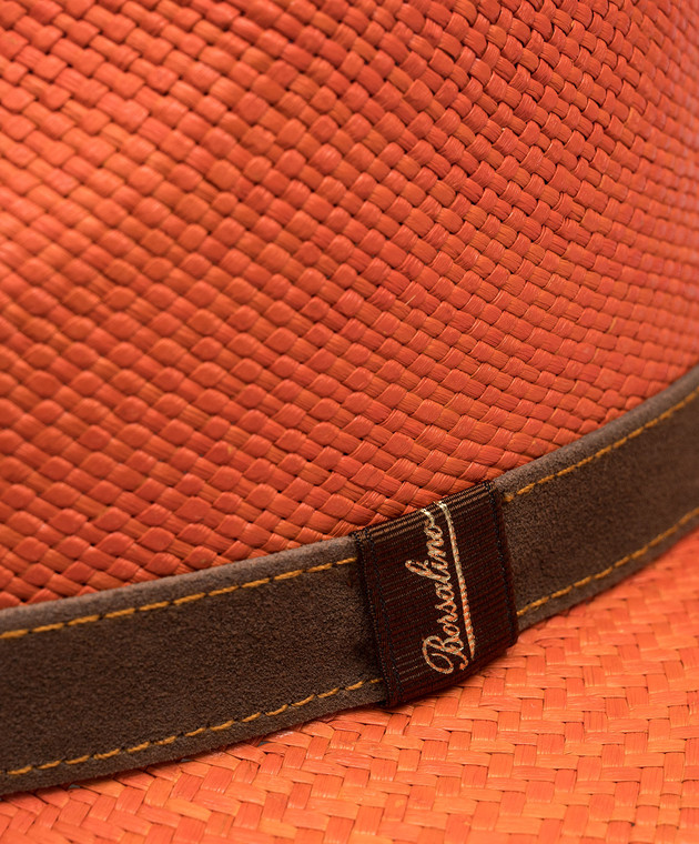 Borsalino - Orange Straw Country Hat 140060 - shop with  display picture 1