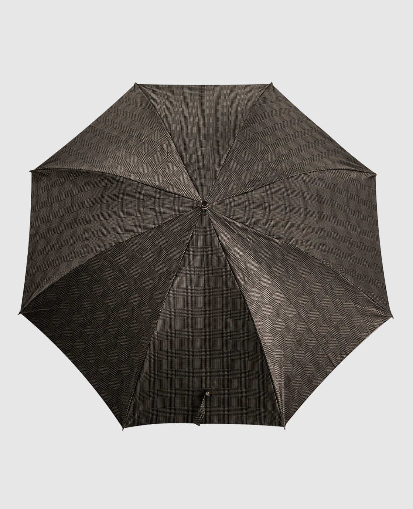 

Gray umbrella with leather handle Pasotti, Серый