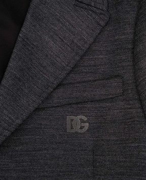 Dolce&Gabbana Children's gray jacket with a logo L41E93FUGRY