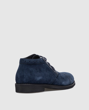 Stefano Ricci Baby blue suede derbies YRU514G807SDVH
