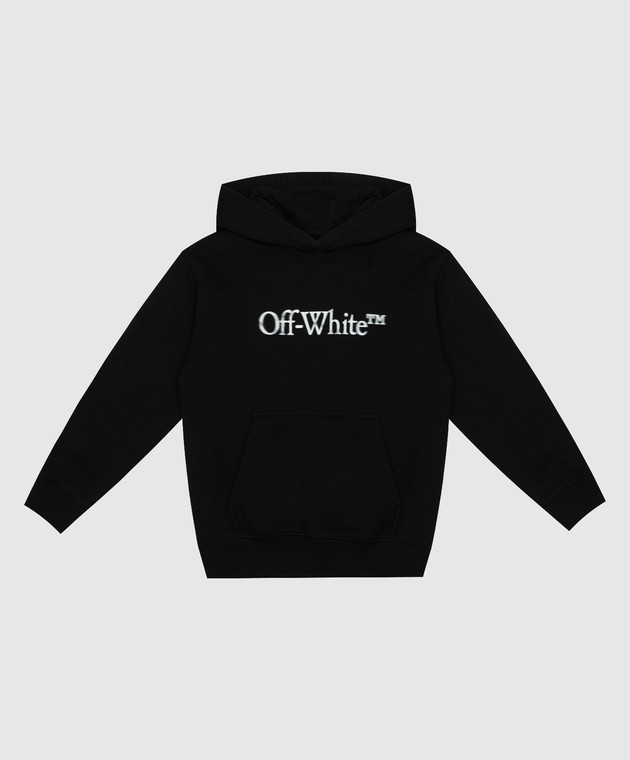 Off White Children s black hoodie with logo print OBBB001F23FLE001 buy with Latvia delivery at Symbol