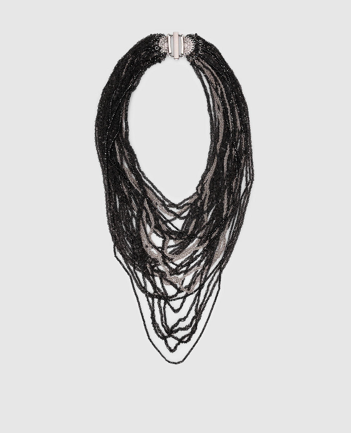 

Black cascade necklace with chains Marc Le Bihan