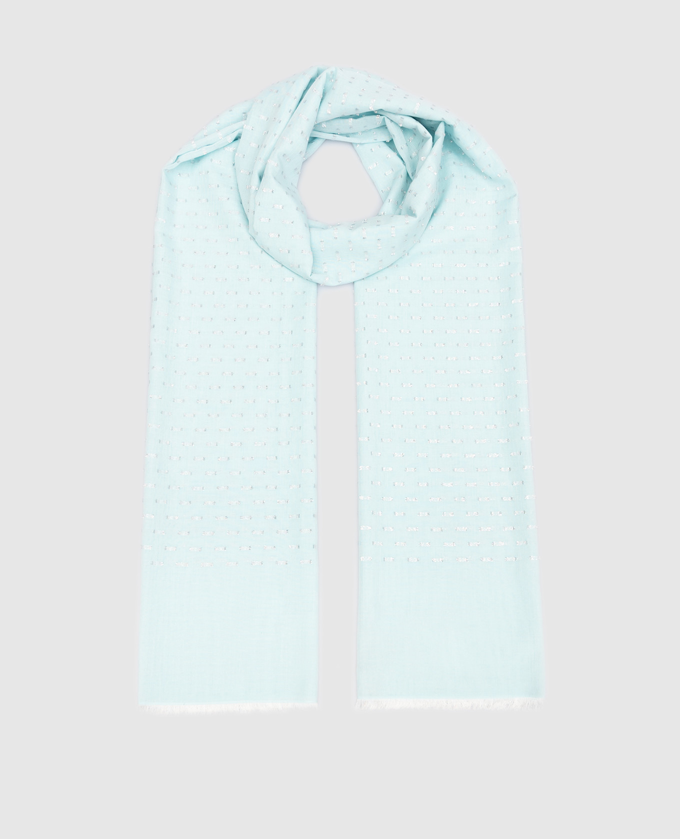 

Blue scarf with lurex Marina Rinaldi, Light blue