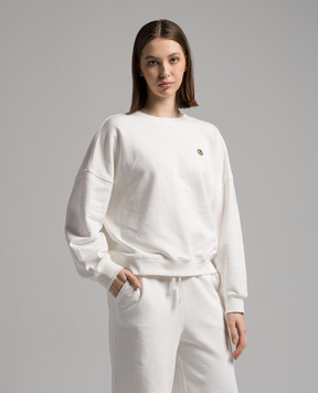 Twinset White sweatshirt with logo 241TP2673