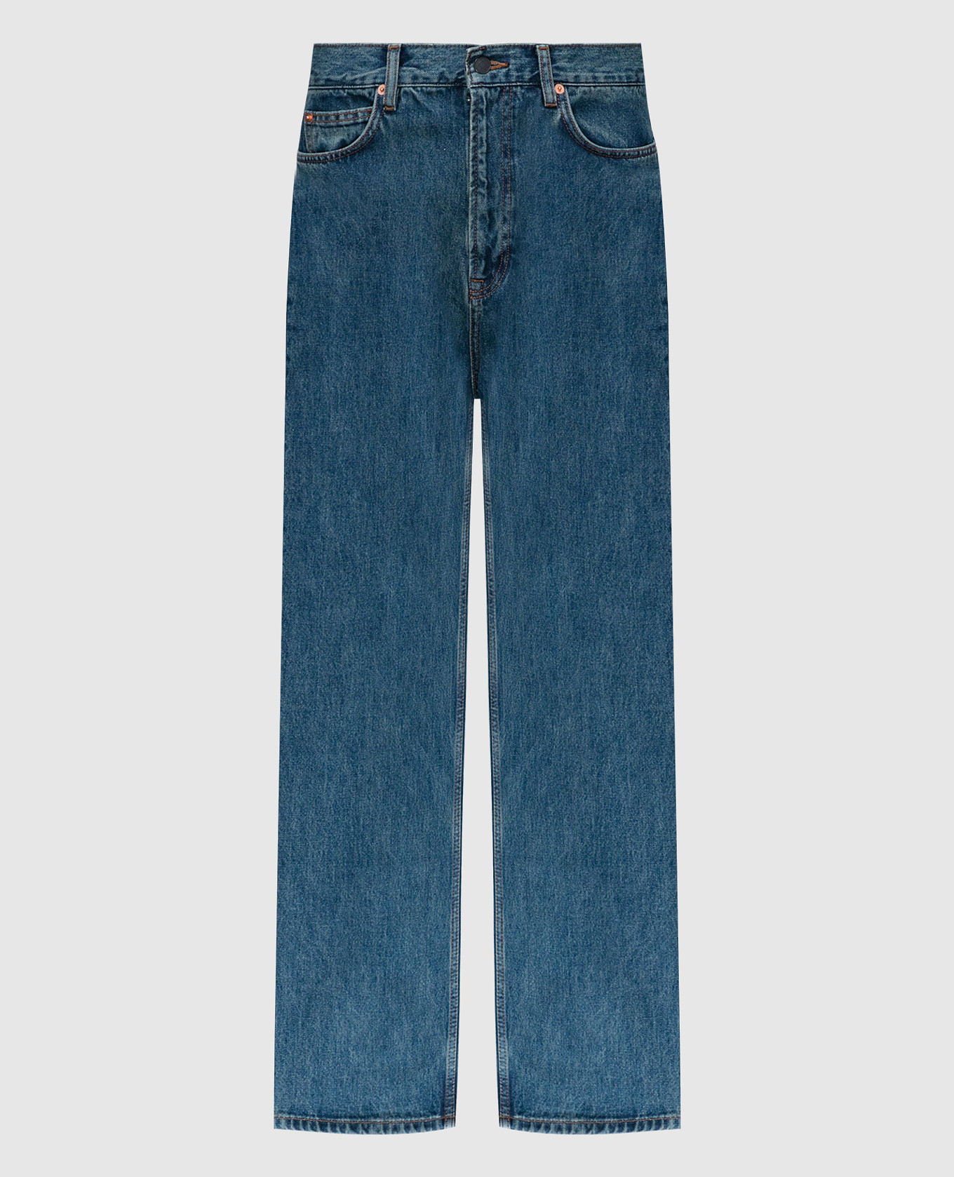 

Blue jeans with logo patch WARDROBE.NYC, Синий