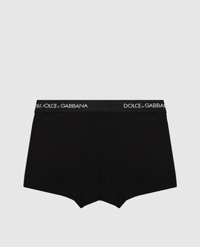 Dolce&Gabbana Children's set of black boxer briefs with a logo L4J701G7OCT