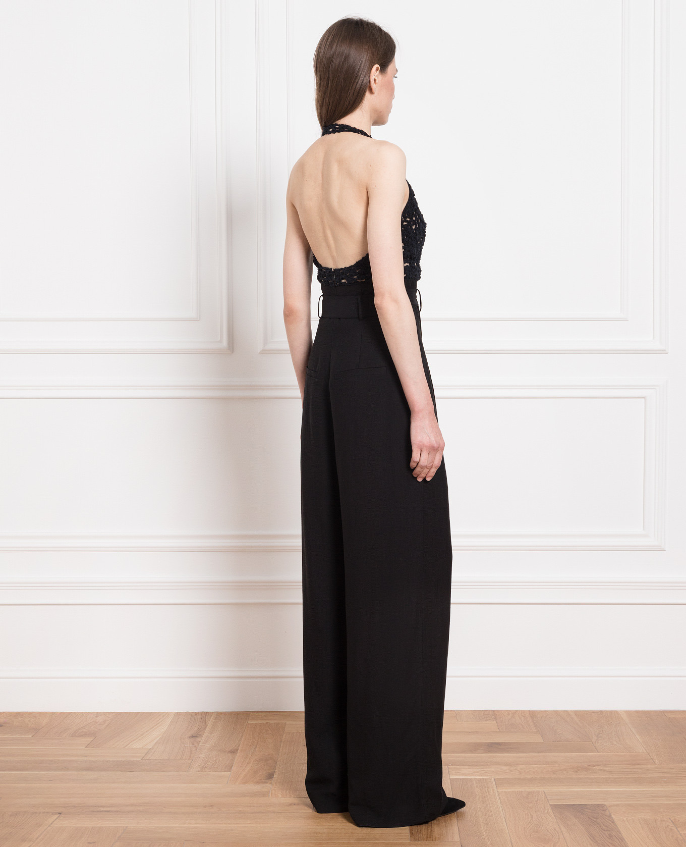 Black jumpsuit with crochet Brunello Cucinelli 4