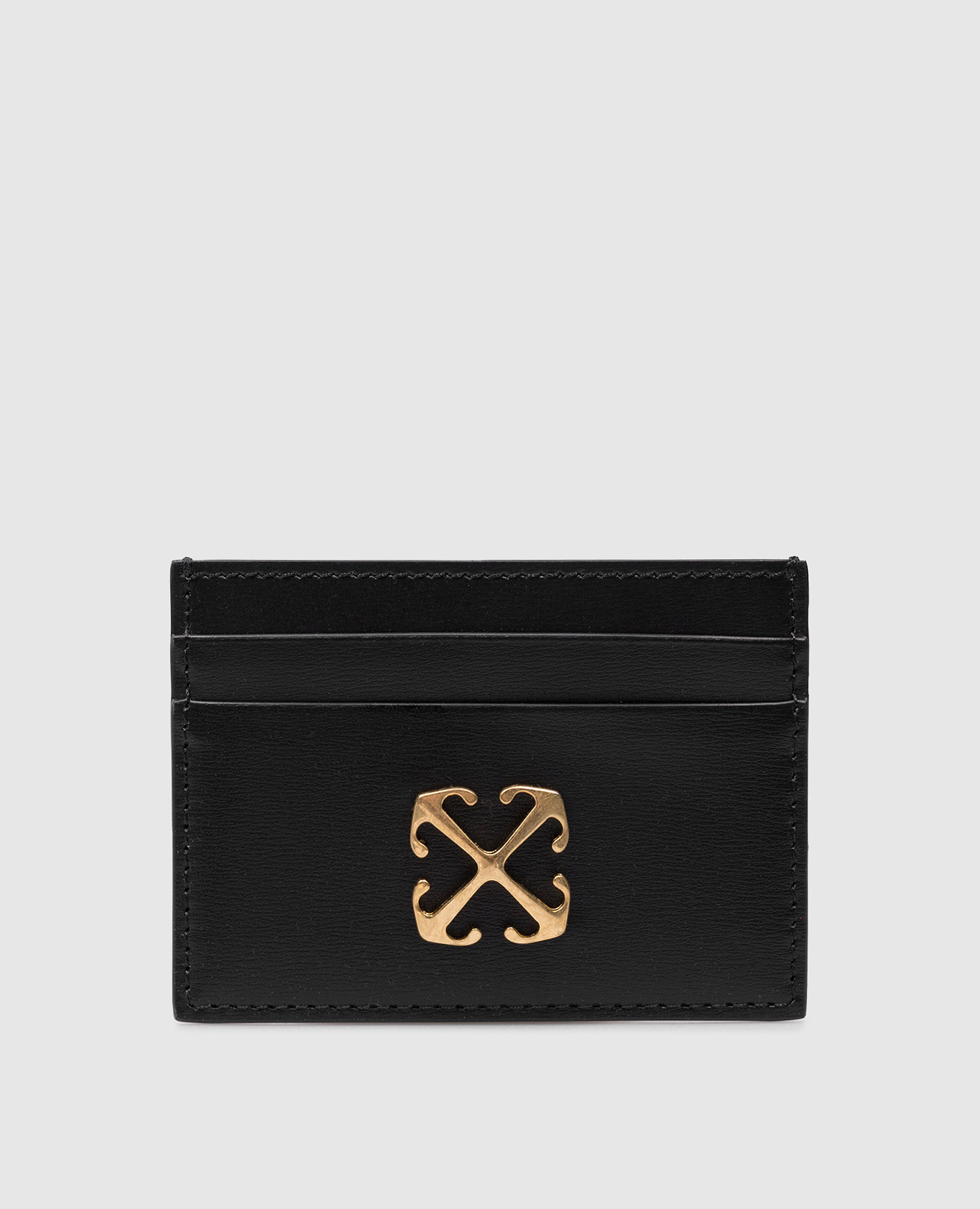 

Black card holder with Arrow logo emblem Off-White