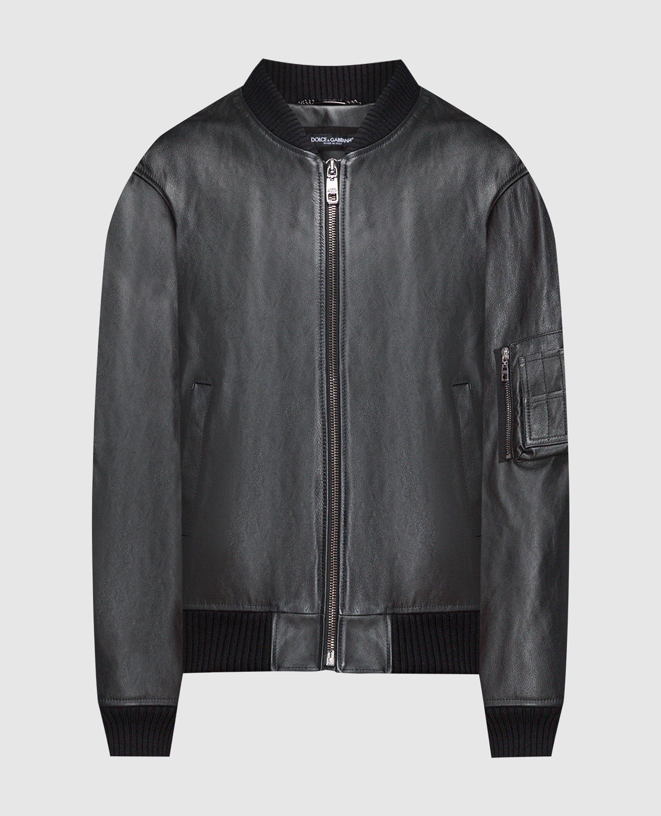 

Black leather bomber jacket Dolce&Gabbana