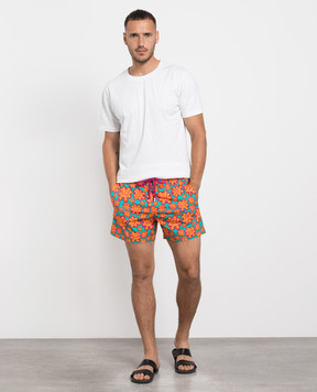 Vilebrequin Monrise Green Print Swim Shorts MSOH3F41