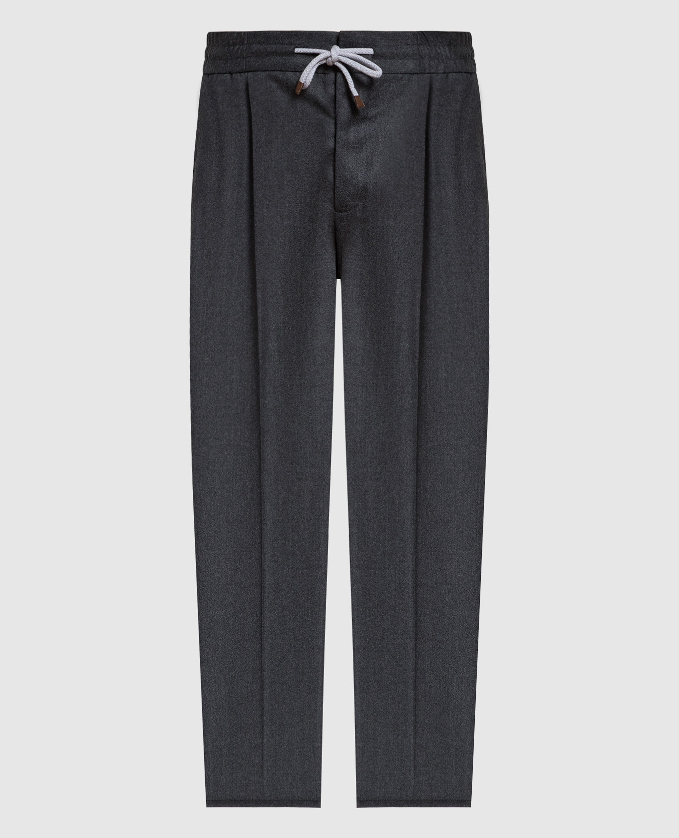 

Gray pants made of wool Brunello Cucinelli, Серый