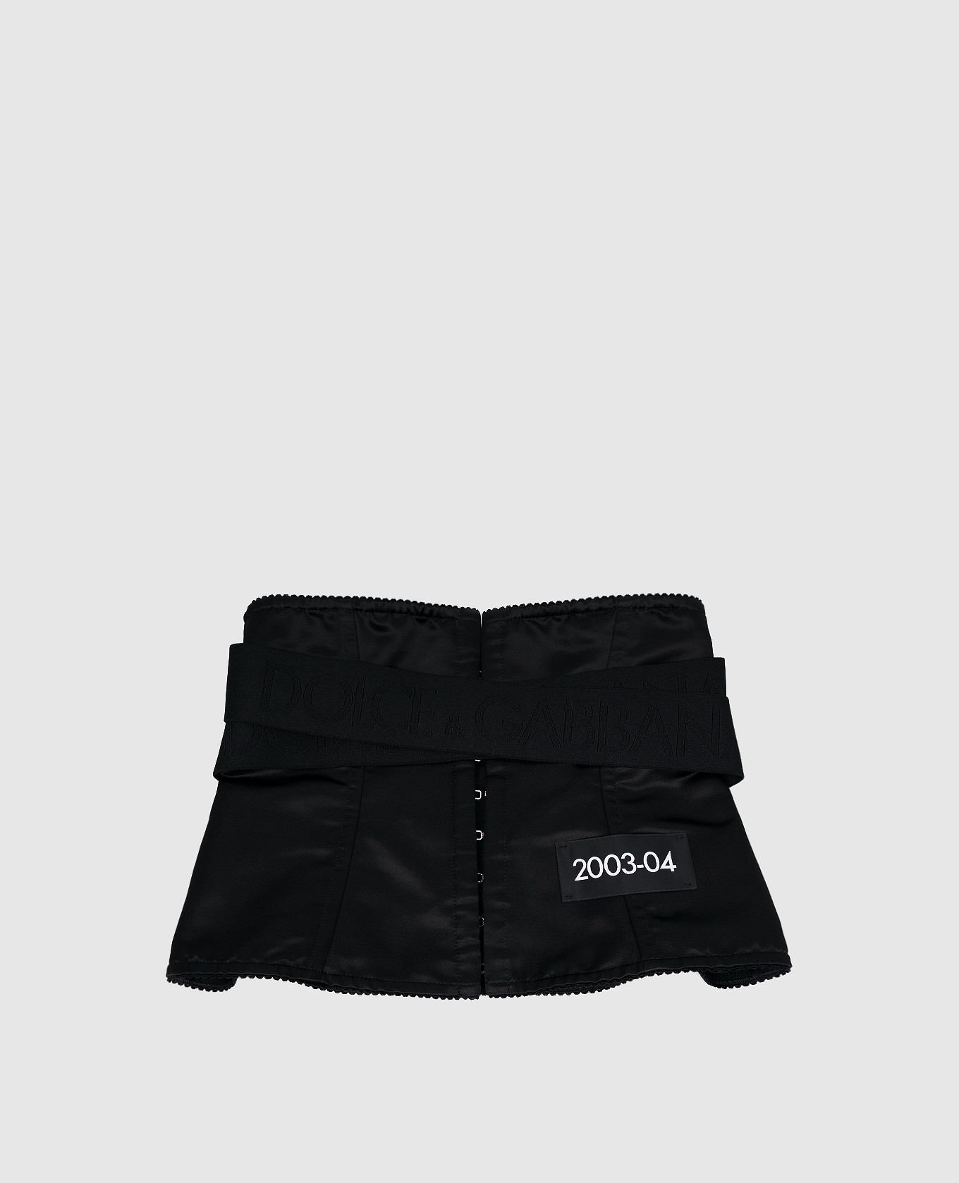

Black bustier belt with lace and branded ribbon Dolce&Gabbana