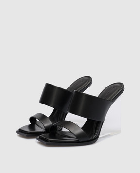 Alexander McQueen Shard black leather mules 746240WIDQ0
