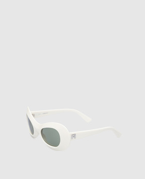 AMBUSH White Jordee sunglasses with textured logo BERI007F22PLA001