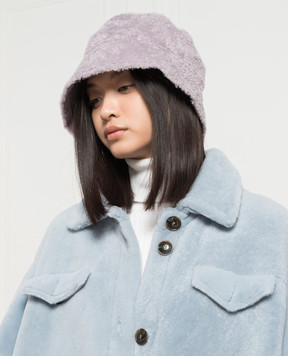 Simonetta Ravizza Purple sheepskin panama BGBUCKET