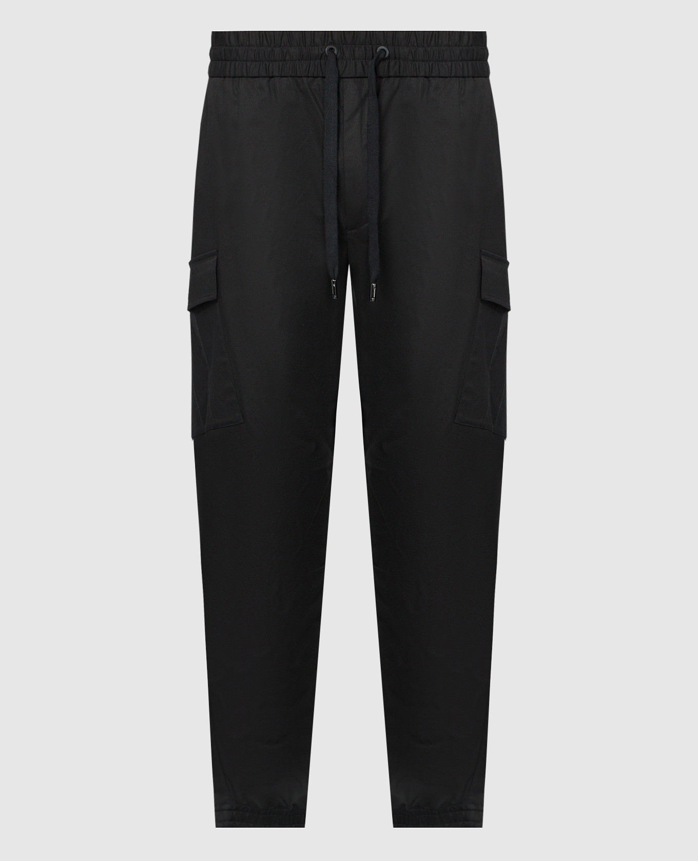 Black joggers with a patch dolce&gabbana