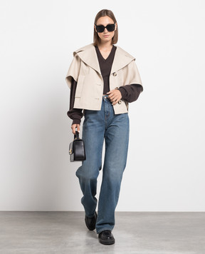 Max Mara Beige poncho CANOSSA