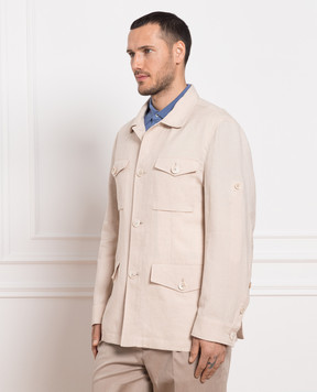 Brunello Cucinelli Beige linen and wool jacket MW4946874