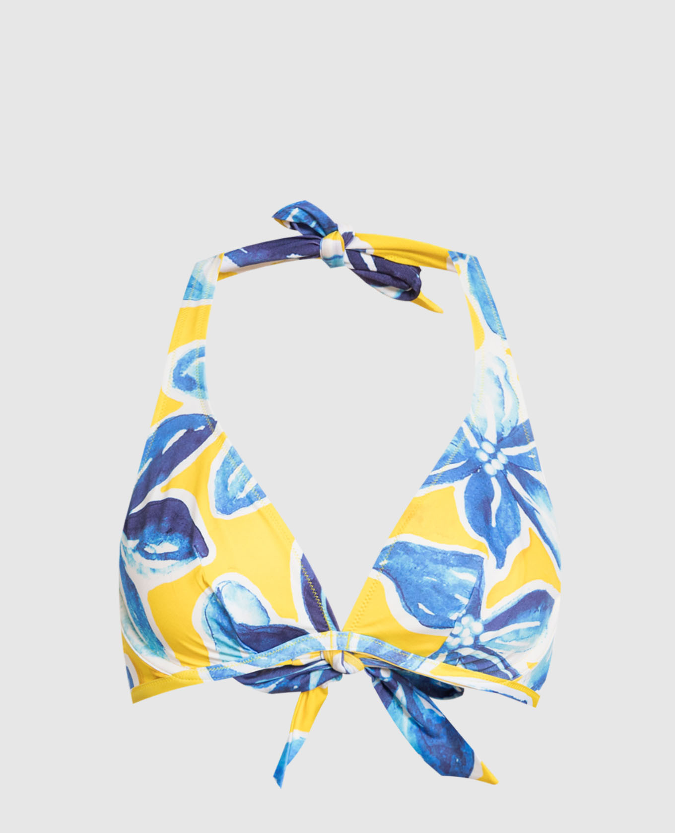 Yellow bodice from faith swimsuit in a print vilebrequin