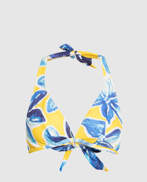 Vilebrequin Yellow bodice from Faith swimsuit in a print FTHH3H07