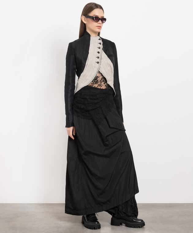 MARC LE BIHAN 変形 ポンチョ風 カシュクール シルクブラウス MARC LE BIHAN 変形 ポンチョ風 カシュクール シルクブラウス MARC LE
