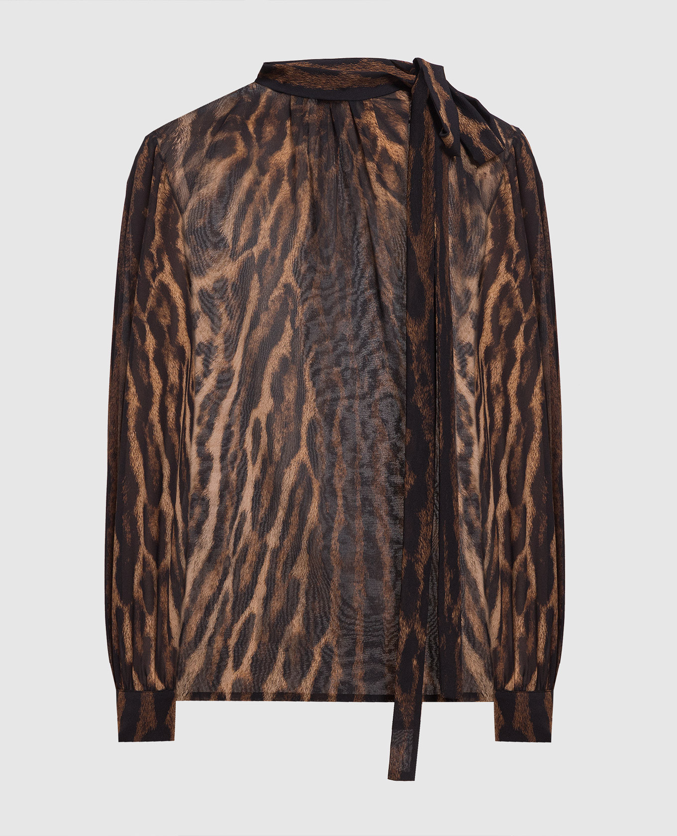 

Brown silk animal print blouse Givenchy