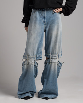 The Attico Blue jeans with cutouts 241WCP157D073