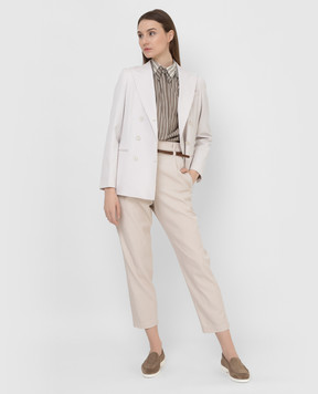 Brunello Cucinelli Double-breasted wool jacket with chains MB5268889P