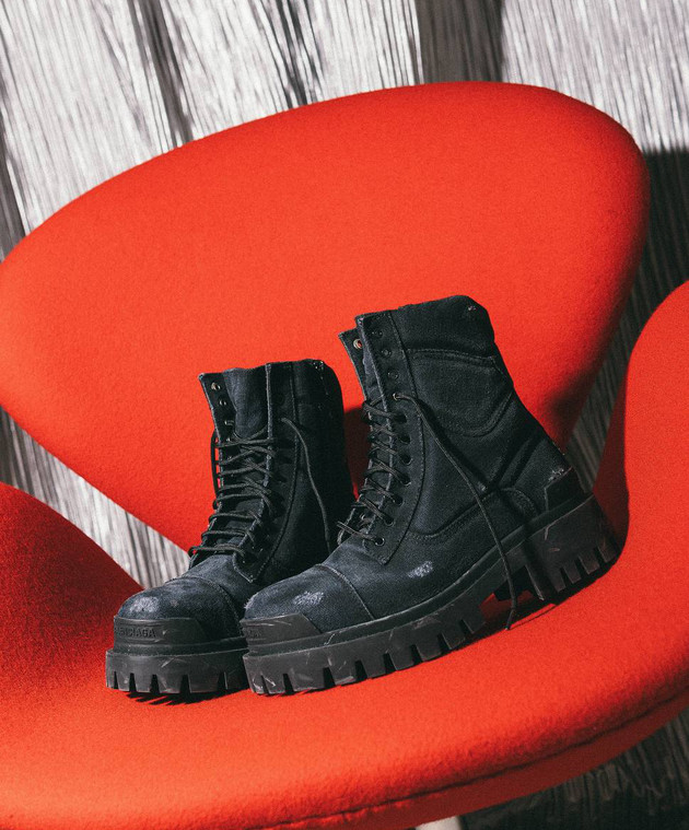 Balenciaga - Combat Strike L20 Black Boots 694060W2H11 - shop with