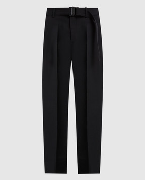 Off-White Black wool trousers OMCA214F22FAB002