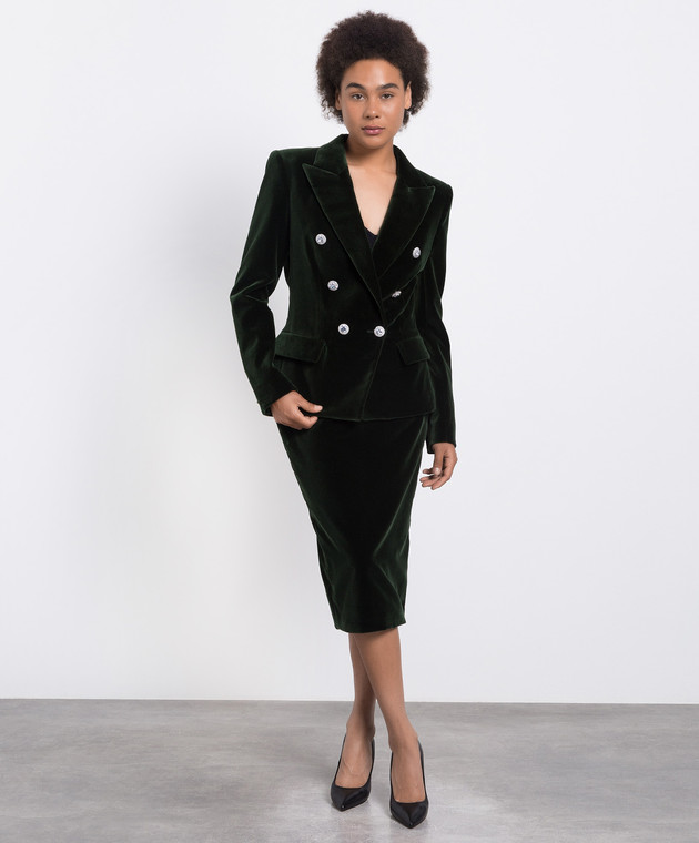 green emerald velvet dress Green Velvet One Sleeve Ruched Midi Dress  AX Paris