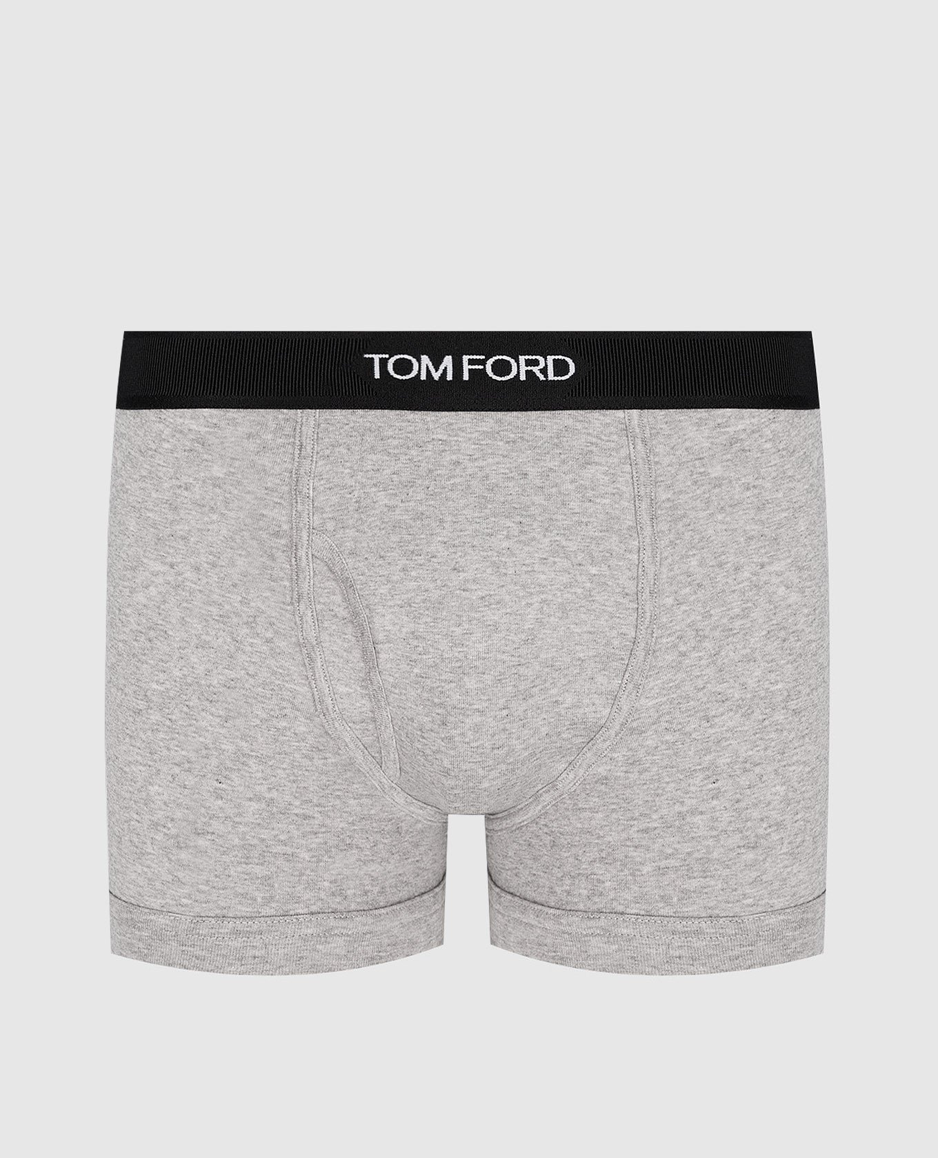 

Gray melange boxer briefs with logo Tom Ford, Grey