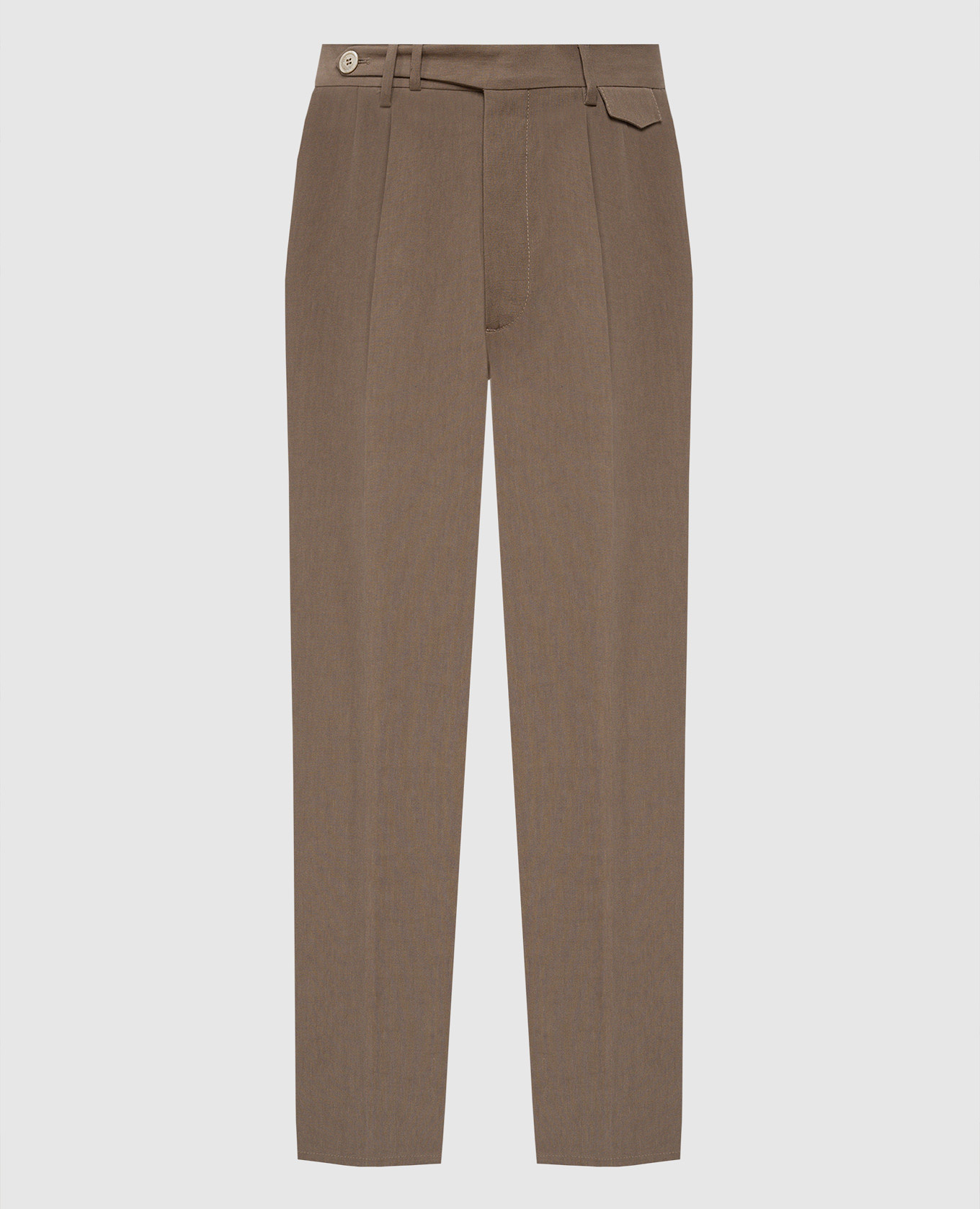 

Brown linen pants Brunello Cucinelli