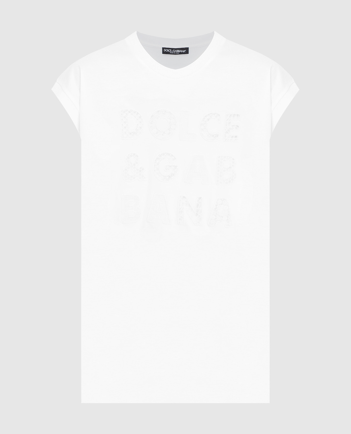 Top with logo embroidery dolce&gabbana