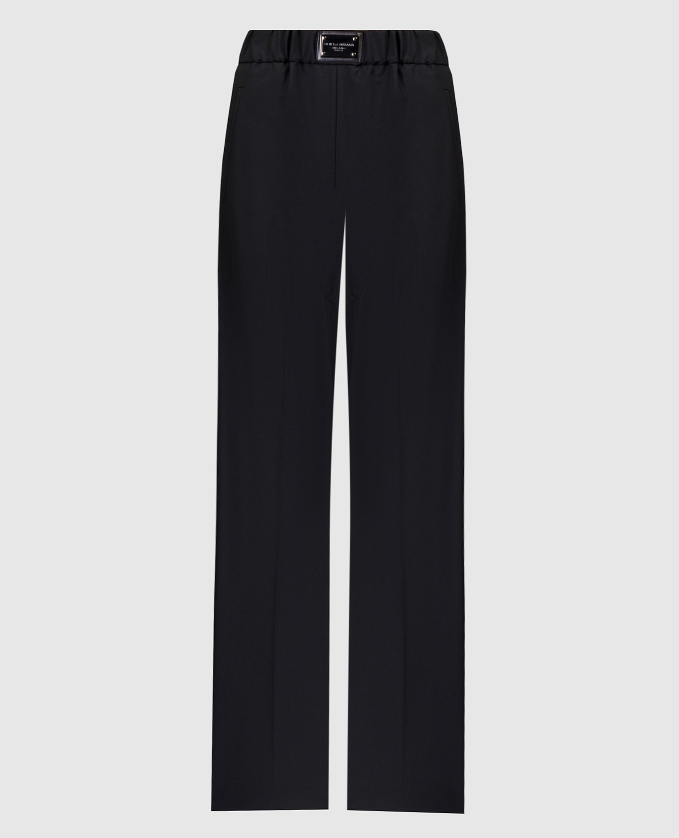 

Black wool trousers with logo Dolce&Gabbana, Черный
