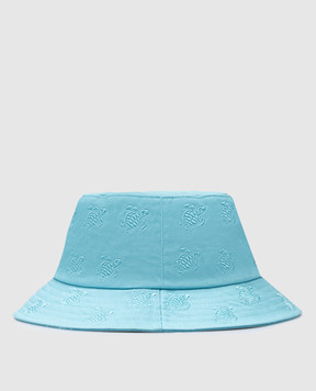 Vilebrequin Blue panama with logo embroidery OOMC4493