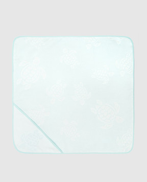 Vilebrequin Children's blue Santou towel in a pattern ATUU1201w