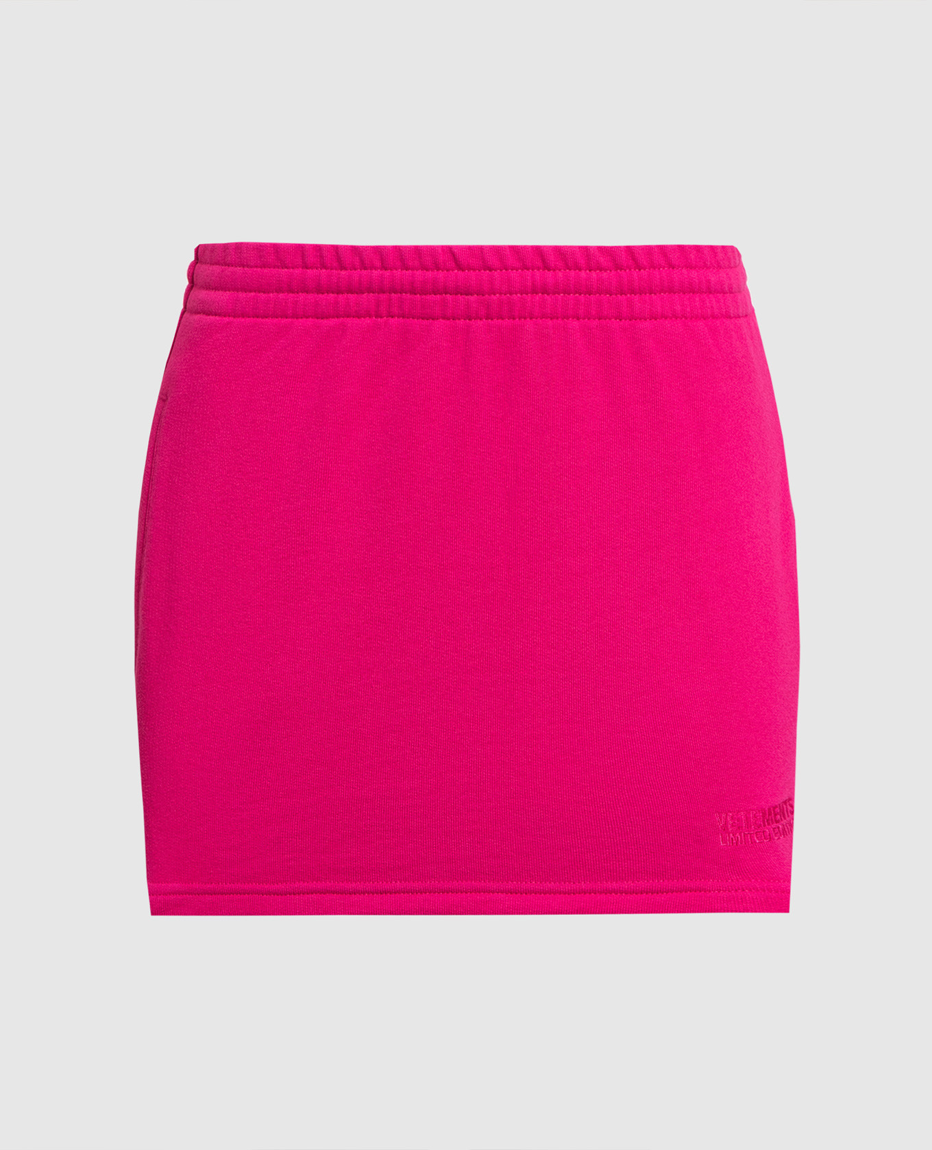 

Pink mini skirt with logo Vetements
