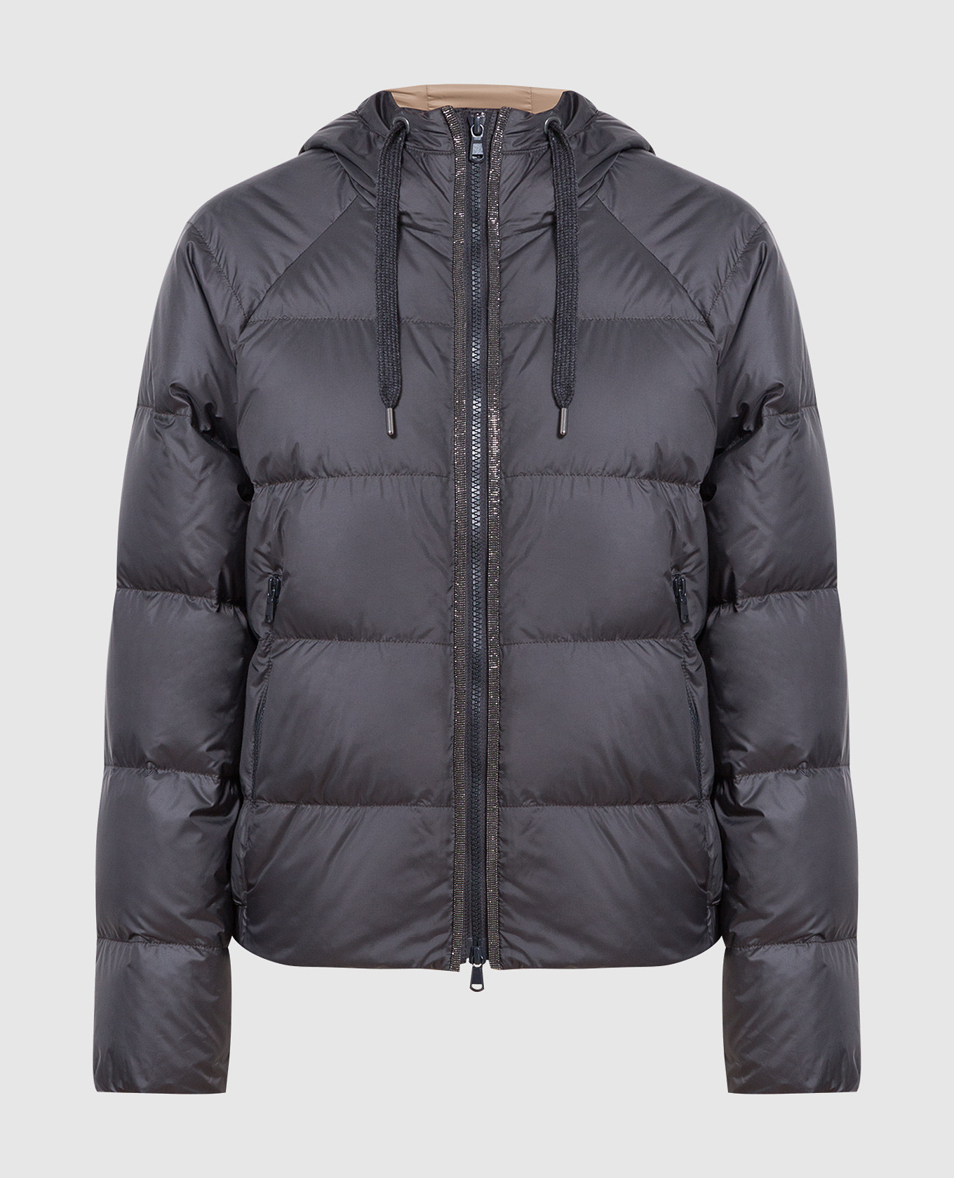 

Gray down jacket with monil chain Brunello Cucinelli, Grey